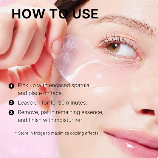Mode d'emploi - appliquer 10 à 30 minutes sous les yeux