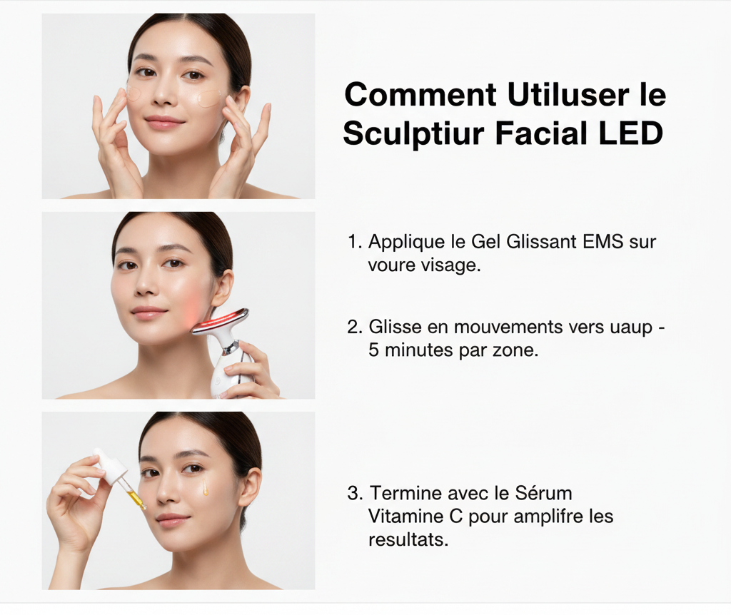 Comment utiliser le Sculpteur Facial LED - Guide en français